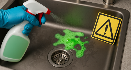 Небезпека агресивної хімії під час догляду за мийками з PVD-покриттям