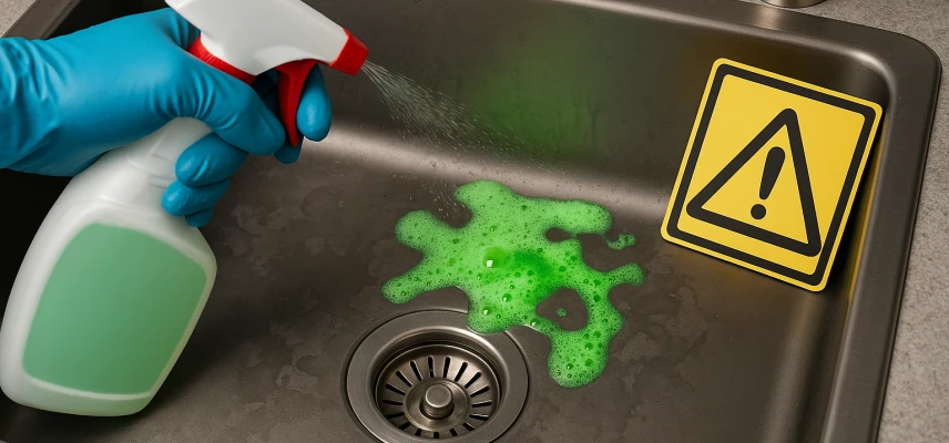 Небезпека агресивної хімії під час догляду за мийками з PVD-покриттям