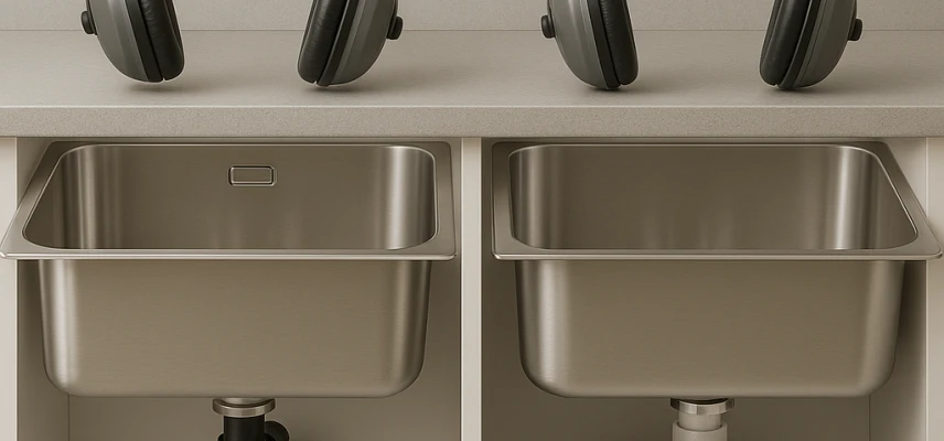 Різниця в шумоізоляції в мийках із нержавіючої сталі товщиною 1 мм та 1.5 мм