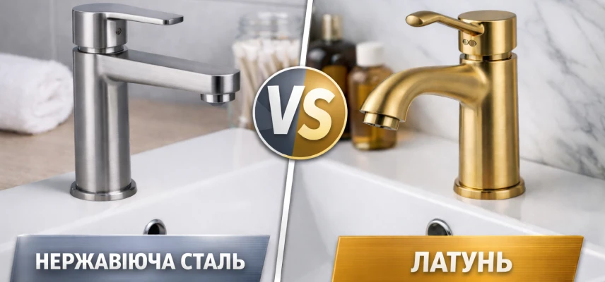 Змішувачі для раковини з нержавіючої сталі 304 та латуні: плюси і мінуси