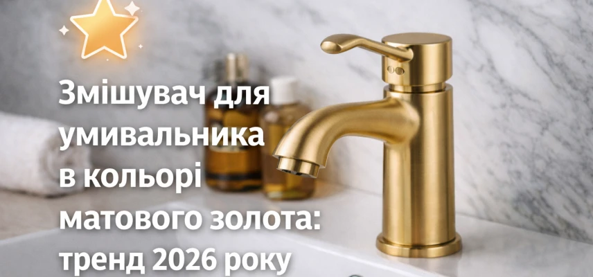 Смеситель для умывальника в цвете матового золота: тренд 2026?