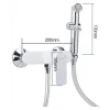 Змішувач для душу з гігієнічною лійкою GAPPO G2048-8, білий/хром фото №2