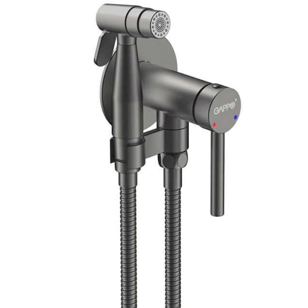 Гігієнічний душ з вбудованим монтажем GAPPO G7206-9, латунь, збройова сталь фото