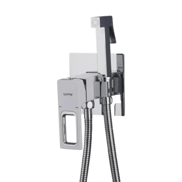 Вбудований гігієнічний душ GAPPO G7217-8, білий/хром фото