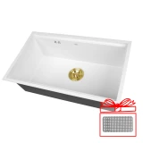 Кухонна мийка під стільницю білого кольору Nett NW-7042