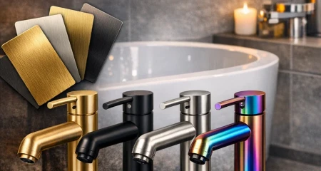 Змішувачі у ванну з нержавіючої сталі: палітра кольорів