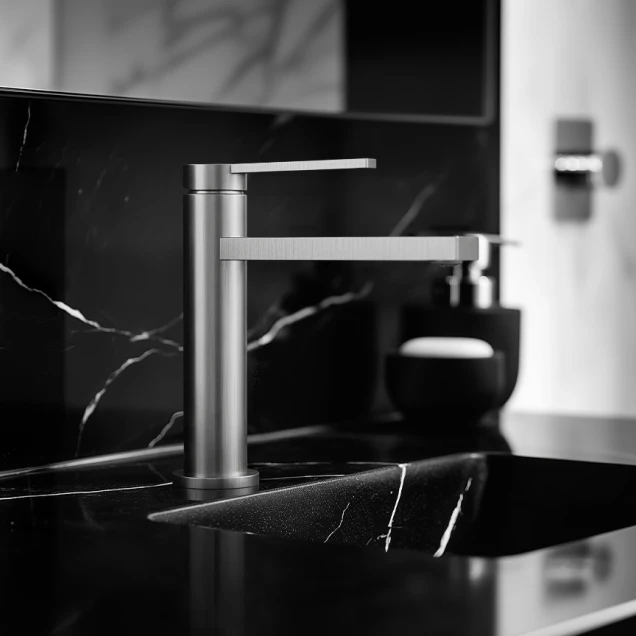 Змішувач з нержавіючої сталі на раковину Nett VS-22 фото