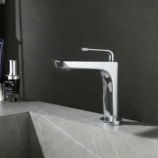 Хромований змішувач на раковину Nett DH-21 фото