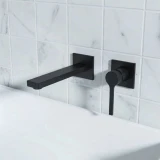 Чорний змішувач для умивальника прихованого монтажу Nett QB-22