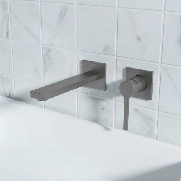 Змішувач з PVD покриттям графіт у ванну Nett QGr-22 фото