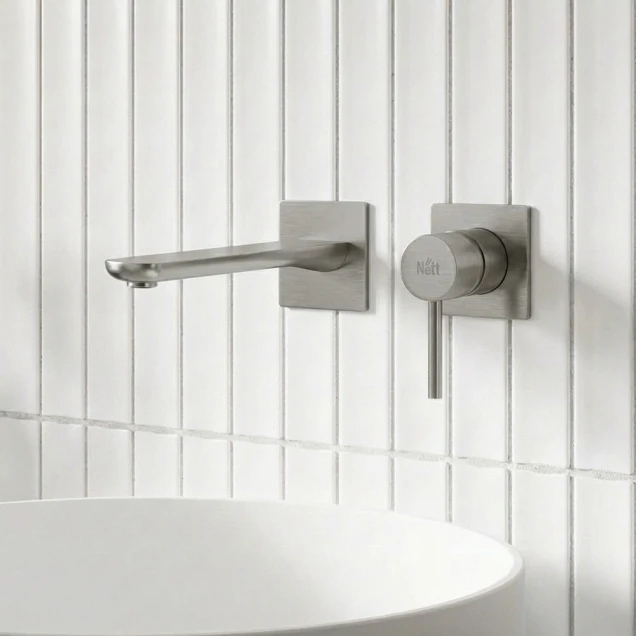 Нікелевий змішувач прихованого монтажу Nett QS-99 фото
