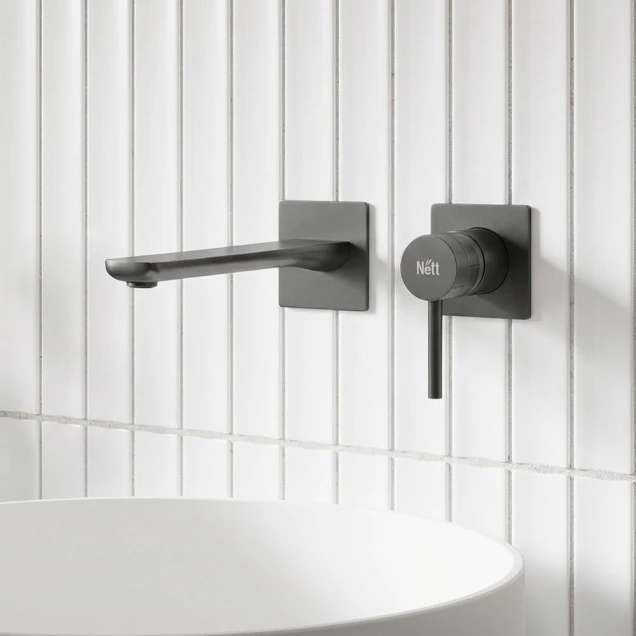 Змішувач графіт для раковини прихованого монтажу Nett QGr-99 фото