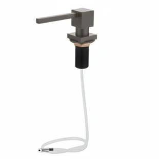 Дозатор для кухонної мийки графітовий врізний Nett DTGr-300 + трубка фото