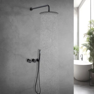 Душова система внутрішнього монтажу чорна Nett TSB-77 фото