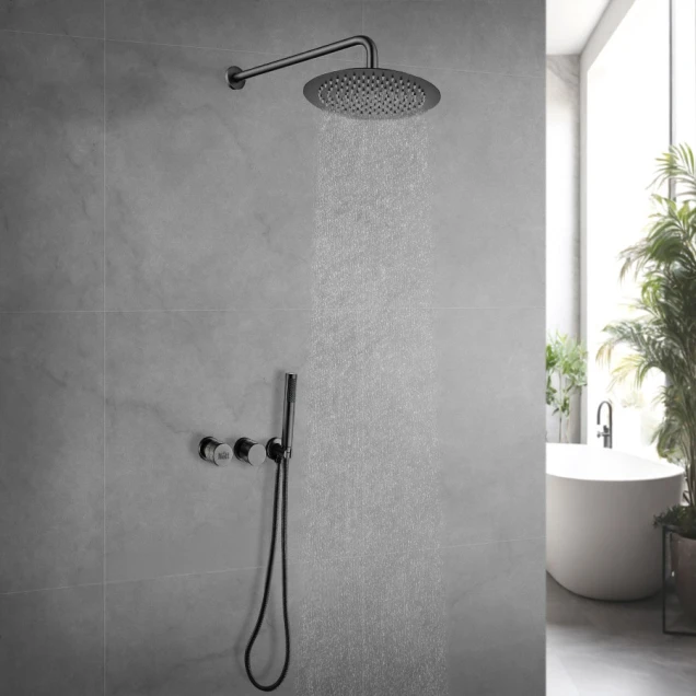 Душова система внутрішнього монтажу графітова Nett TSGr-77 фото