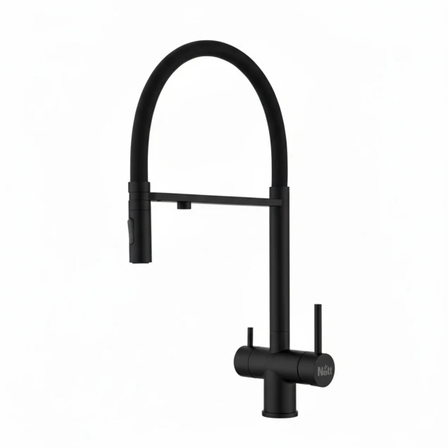 Черный смеситель с подключением к фильтрованной воде нержавеющий Nett GFB-56 фото